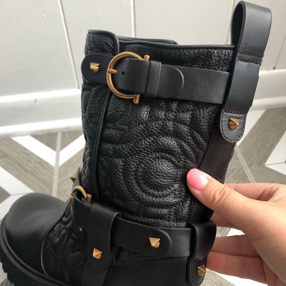 salvatore ferragamo biker boots